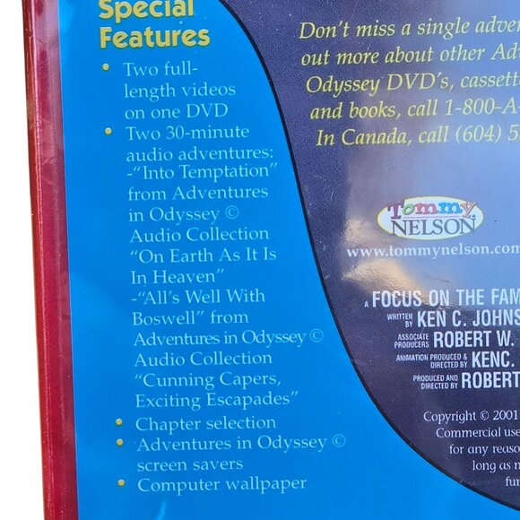 Adventures In Odyssey DVD A Fine Feathered Frenzy and Twist In Time SEALED 2001 - Picture 13 of 14